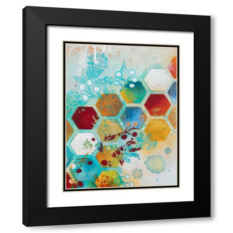Aflutter II Black Modern Wood Framed Art Print with Double Matting by Robinson, Heather