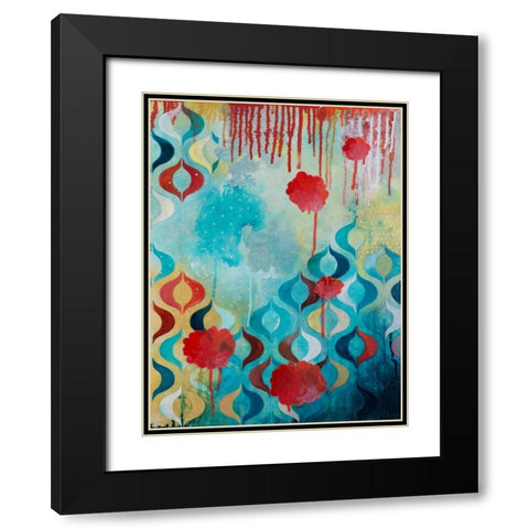 Ebullience II Black Modern Wood Framed Art Print with Double Matting by Robinson, Heather