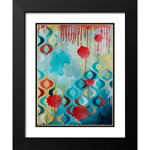 Ebullience II Black Modern Wood Framed Art Print with Double Matting by Robinson, Heather