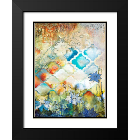 Moroccan Fantasy II Black Modern Wood Framed Art Print with Double Matting by Robinson, Heather