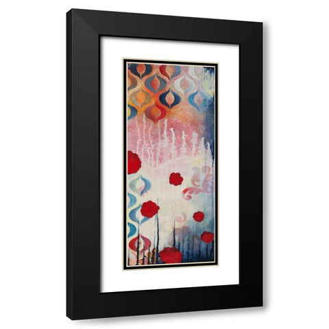 Flourish I Black Modern Wood Framed Art Print with Double Matting by Robinson, Heather