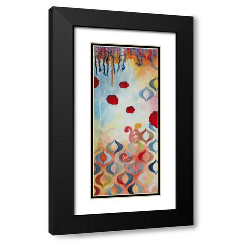 Flourish II Black Modern Wood Framed Art Print with Double Matting by Robinson, Heather