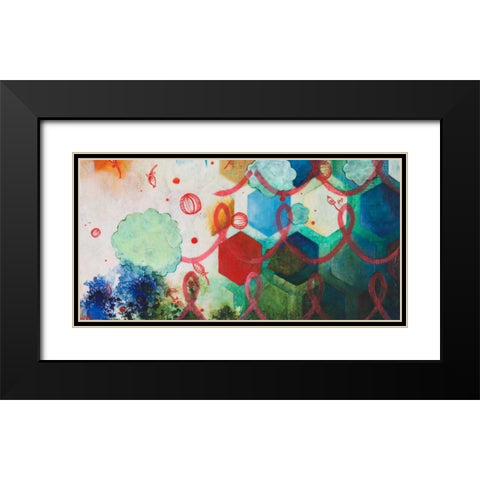 Playing Smart II Black Modern Wood Framed Art Print with Double Matting by Robinson, Heather
