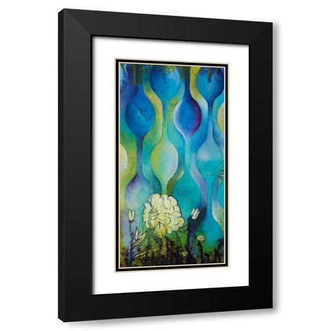Pond Dripples I Black Modern Wood Framed Art Print with Double Matting by Robinson, Heather