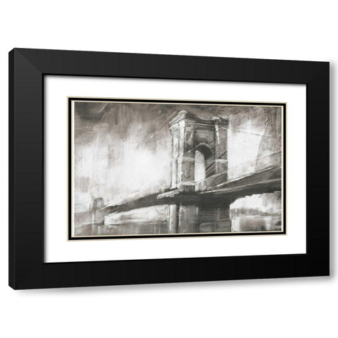 Historic Suspension Bridge I Black Modern Wood Framed Art Print with Double Matting by Harper, Ethan