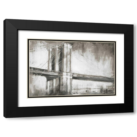 Historic Suspension Bridge II Black Modern Wood Framed Art Print with Double Matting by Harper, Ethan
