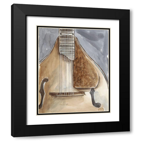 Watercolor Instrument Study II Black Modern Wood Framed Art Print with Double Matting by Harper, Ethan