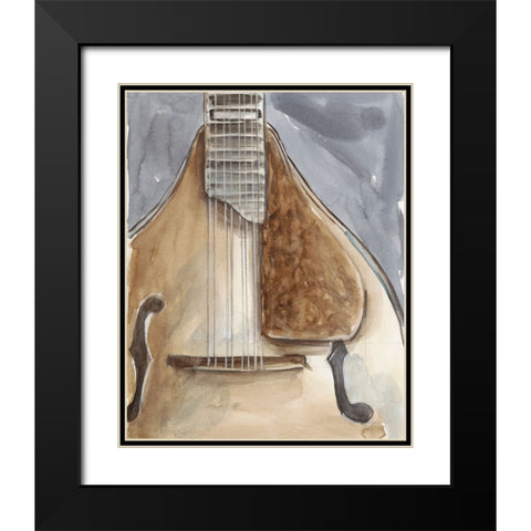 Watercolor Instrument Study II Black Modern Wood Framed Art Print with Double Matting by Harper, Ethan
