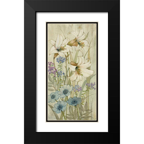 Lily Chinoiserie II Black Modern Wood Framed Art Print with Double Matting by OToole, Tim