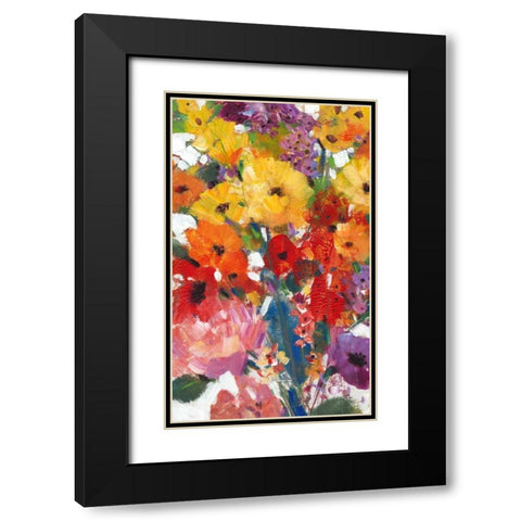 Fresh Floral II Black Modern Wood Framed Art Print with Double Matting by OToole, Tim