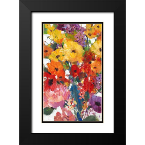 Fresh Floral II Black Modern Wood Framed Art Print with Double Matting by OToole, Tim