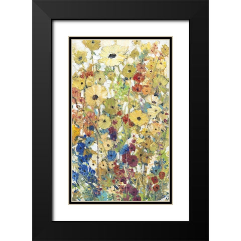 Meadow Floral II Black Modern Wood Framed Art Print with Double Matting by OToole, Tim