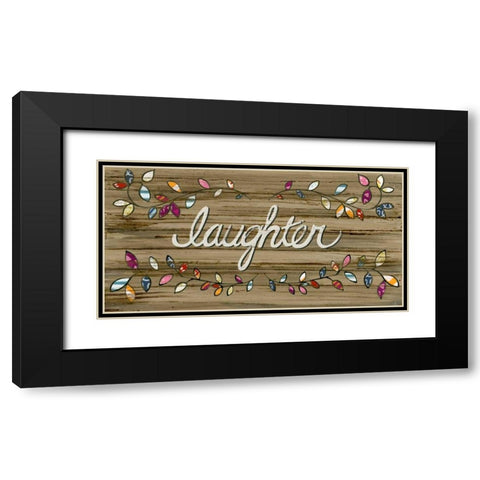 Love and Laughter I Black Modern Wood Framed Art Print with Double Matting by Vess, June Erica