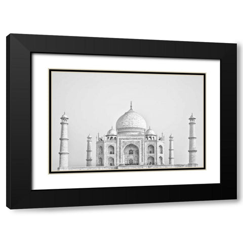 Taj Mahal I Black Modern Wood Framed Art Print with Double Matting by Miamee, Golie