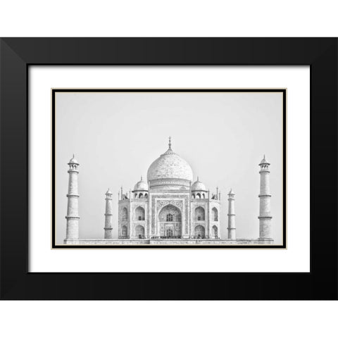 Taj Mahal I Black Modern Wood Framed Art Print with Double Matting by Miamee, Golie