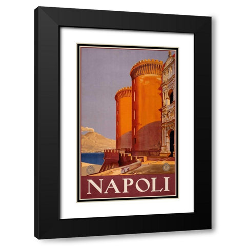 See Napoli Black Modern Wood Framed Art Print with Double Matting by Studio W