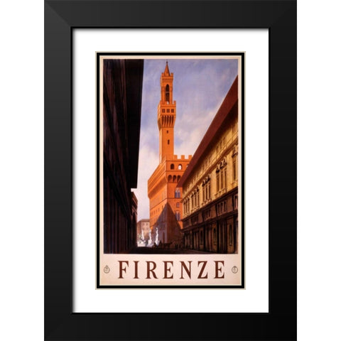 See Firenze Black Modern Wood Framed Art Print with Double Matting by Studio W