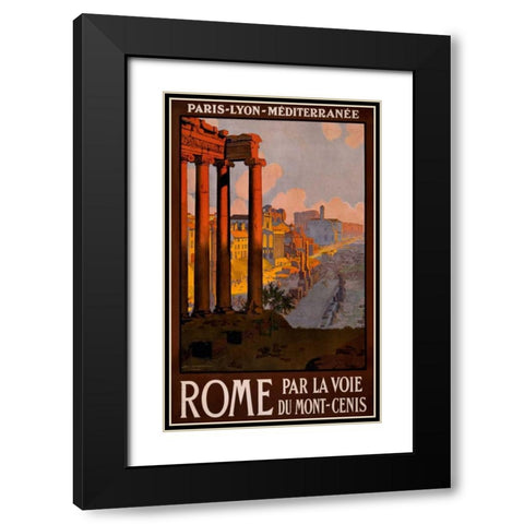 See Rome Black Modern Wood Framed Art Print with Double Matting by Studio W