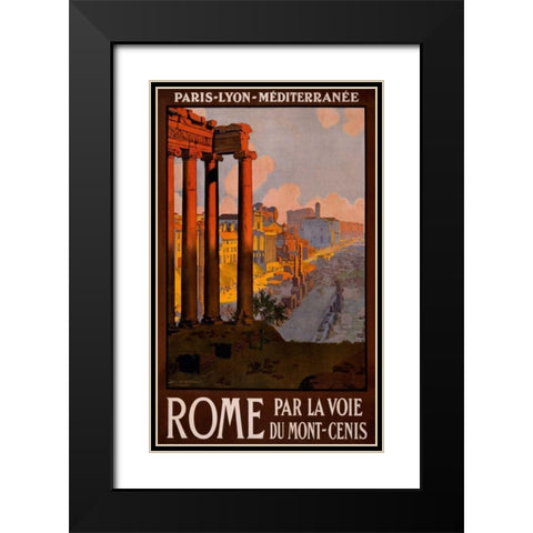 See Rome Black Modern Wood Framed Art Print with Double Matting by Studio W