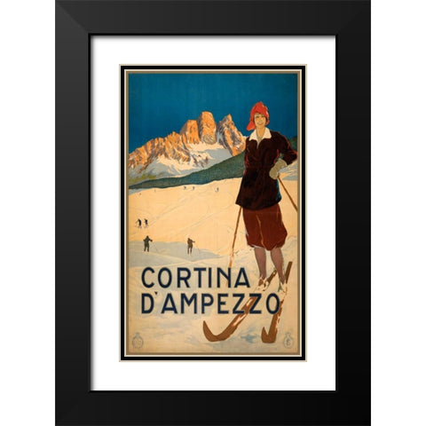 See Cortina d Ampezzo Black Modern Wood Framed Art Print with Double Matting by Studio W