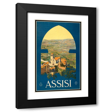 See Assisi Black Modern Wood Framed Art Print with Double Matting by Studio W