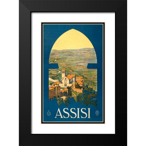See Assisi Black Modern Wood Framed Art Print with Double Matting by Studio W