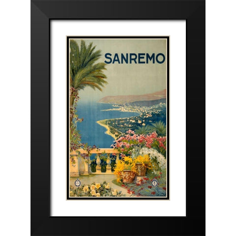 See San Remo Black Modern Wood Framed Art Print with Double Matting by Studio W
