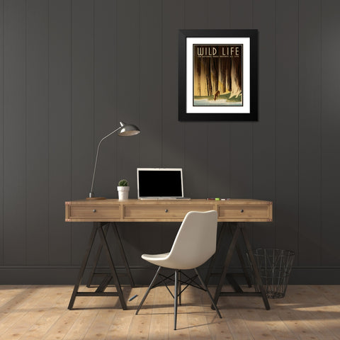 See America III Black Modern Wood Framed Art Print with Double Matting by Studio W