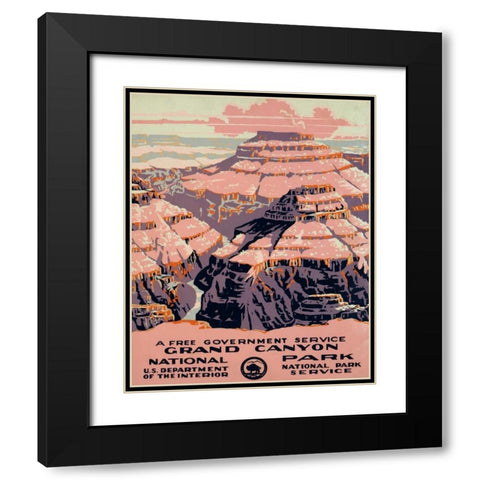 See America VII Black Modern Wood Framed Art Print with Double Matting by Studio W