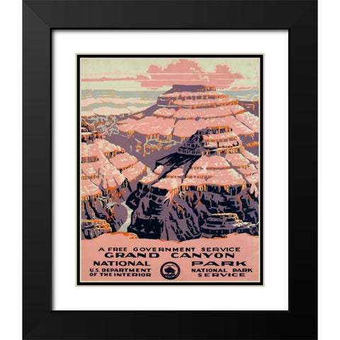 See America VII Black Modern Wood Framed Art Print with Double Matting by Studio W