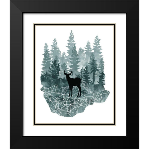 Faceted Animals I Black Modern Wood Framed Art Print with Double Matting by McCavitt, Naomi