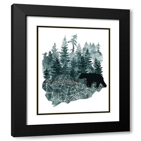 Faceted Animals II Black Modern Wood Framed Art Print with Double Matting by McCavitt, Naomi