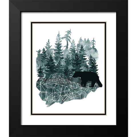 Faceted Animals II Black Modern Wood Framed Art Print with Double Matting by McCavitt, Naomi
