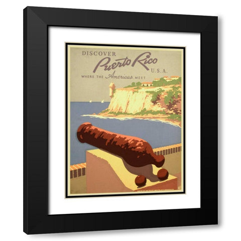 See South America I Black Modern Wood Framed Art Print with Double Matting by Studio W