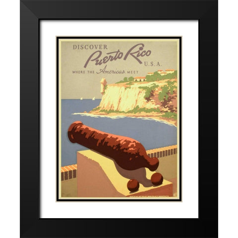 See South America I Black Modern Wood Framed Art Print with Double Matting by Studio W