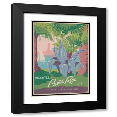 See South America IV Black Modern Wood Framed Art Print with Double Matting by Studio W