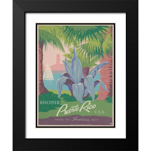 See South America IV Black Modern Wood Framed Art Print with Double Matting by Studio W
