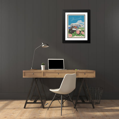 See South America VI Black Modern Wood Framed Art Print with Double Matting by Studio W