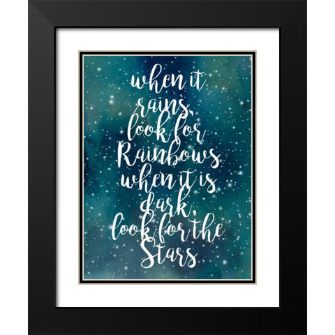 Galaxy Quote I Black Modern Wood Framed Art Print with Double Matting by Popp, Grace