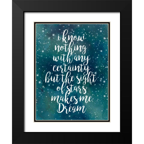 Galaxy Quote II Black Modern Wood Framed Art Print with Double Matting by Popp, Grace
