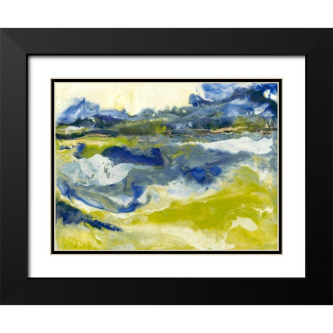 Marine Flow II Black Modern Wood Framed Art Print with Double Matting by Holland, J.