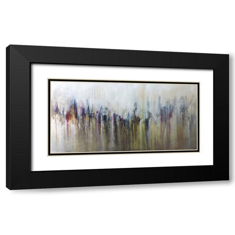 Cascada Metalica Black Modern Wood Framed Art Print with Double Matting by Herrera, Leticia