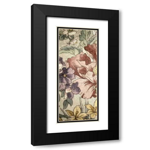 Earthtone Floral Panel II Black Modern Wood Framed Art Print with Double Matting by Kohnke, Catherine