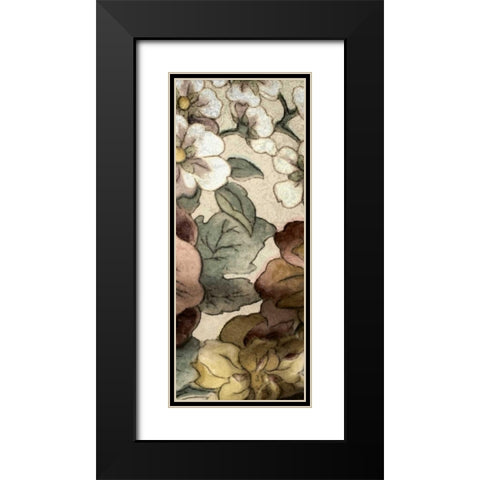 Earthtone Floral Panel III Black Modern Wood Framed Art Print with Double Matting by Kohnke, Catherine