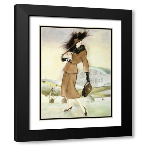 Vintage Lady I Black Modern Wood Framed Art Print with Double Matting by Reynolds, Graham