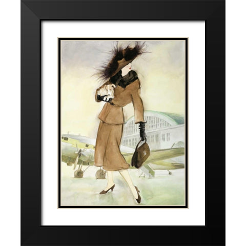 Vintage Lady I Black Modern Wood Framed Art Print with Double Matting by Reynolds, Graham