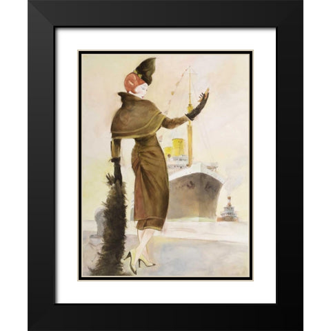 Vintage Lady III Black Modern Wood Framed Art Print with Double Matting by Reynolds, Graham