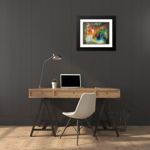 Estaciones Black Modern Wood Framed Art Print with Double Matting by Herrera, Leticia