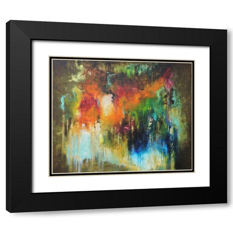 Estaciones Black Modern Wood Framed Art Print with Double Matting by Herrera, Leticia