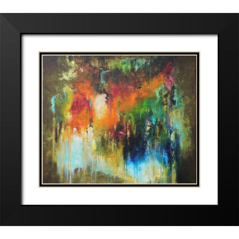 Estaciones Black Modern Wood Framed Art Print with Double Matting by Herrera, Leticia